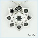 ブラックダイヤモンド ネックレス レディース プラチナ 900 ペンダント フラワー 花 ヒマワリ 誕生日 プレゼント 母の日