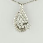 ネックレス ダイヤモンド ゴールド 10k ペンダント パヴェ フラワー 花 ドロップ 涙型 10金 誕生日 プレゼント 母の日 爆買