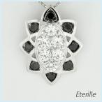 ブラックダイヤモンド ネックレス ゴールド 18k ペンダント フラワー 花 ヒマワリ ブラックダイヤ 18金 誕生日 プレゼント 母の日 爆買