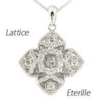 ダイヤモンド ネックレス レディース ゴールド 18k ペンダント フラワー 花 透かし スクエア 18金 誕生日 プレゼント 母の日