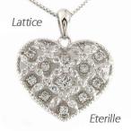 ネックレス レディース ハートダイヤモンド プラチナ 900 ペンダント アンティーク 透かし 誕生日 プレゼント 母の日