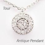 ダイヤモンド ネックレス レディース ゴールド 10k ペンダント アンティーク ミル 10金 K10 誕生日 プレゼント 母の日 爆買