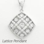 ダイヤモンド ネックレス レディース プラチナ 900 ペンダント アンティーク 透かし スクエア 誕生日 プレゼント 母の日