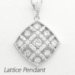 ダイヤモンド ネックレス レディース ゴールド 10k ペンダント アンティーク 透かし スクエア 10金 誕生日 プレゼント 母の日 爆買