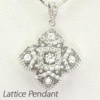 ダイヤモンド ネックレス レディース ゴールド 18k ペンダント フラワー 花 透かし スクエア 18金 誕生日 プレゼント 母の日 爆買