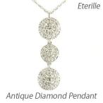 ダイヤモンド ネックレス レディース プラチナ 900 ペンダント アンティーク ミル 揺れる 誕生日 プレゼント 母の日