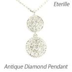 ダイヤモンド ネックレス レディース プラチナ 900 ペンダント アンティーク ミル 揺れる 誕生日 プレゼント 母の日