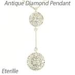 ネックレス ダイヤモンド ゴールド 18k ペンダント アンティーク ミル 18金 k18 揺れる 誕生日 プレゼント 母の日 爆買