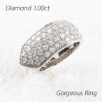 パヴェリング レディース ダイヤモンド ゴールド 10k ゴージャス K10 1.00ｃｔ ハロウィ ...