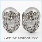 ピアス レディース ダイヤモンド ゴールド 馬蹄 ホースシュー シンプル ダイヤピアス 10k K10 10金 誕生日 プレゼント 母の日 爆買