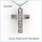 クロス ネックレス レディース ダイヤモンド ペンダント プラチナ 900 十字架 シンプル プチ 誕生日 プレゼント 母の日