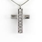 クロス ネックレス レディース ダイヤモンド ペンダント プラチナ 900 十字架 シンプル プチ 誕生日 プレゼント 母の日