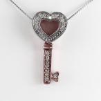 ハート ネックレス ダイヤモンド ゴールド キーモチーフ 鍵 ペンダント 18金 k18 誕生日 プレゼント 母の日