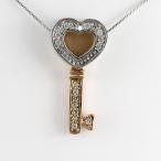 ハート ネックレス ダイヤモンド ゴールド キーモチーフ 鍵 ペンダント 10金 K10 誕生日 プレゼント 母の日 爆買
