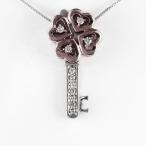 ハート ネックレス ダイヤモンド ゴールド クローバー キー 鍵 ペンダント 10金 K10 誕生日 プレゼント 母の日 爆買