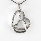 ハート ネックレス ダイヤモンド ゴールド ブラ 揺れる ダブル ペンダント 10金 K10 誕生日 プレゼント 母の日 爆買