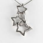 ダイヤモンド ネックレス レディース プラチナ 900 スター 星 ブラ 揺れる トリプル ペンダント 誕生日 プレゼント 母の日 爆買