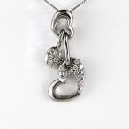 ネックレス レディース ハートダイヤモンド プラチナ 900 パヴェ ブラ 揺れる ペンダント 誕生日 プレゼント 母の日