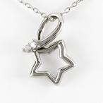ダイヤモンド ネックレス レディース ペンダント ゴールド 10k スター 星 シンプル プチ 10金 K10 誕生日 プレゼント 母の日 爆買