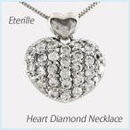 ハート ネックレス ダイヤモンド ペンダント ゴールド 18k パヴェ プチ 18金 k18 誕生日 プレゼント 母の日 爆買