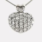 ハート ネックレス ダイヤモンド ペンダント ゴールド 18k パヴェ プチ 18金 k18 誕生日 プレゼント 母の日