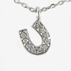 ダイヤモンド ネックレス レディース ペンダント ゴールド 18k 馬蹄 ホースシュー シンプル プチ 18金 k18 誕生日 プレゼント 母の日 爆買