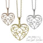 ネックレス レディース k18 18金 18k ゴールド 透かし ハート エスニック ミル 誕生日 プレゼント 母の日 爆買