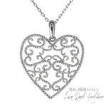 ネックレス レディース プラチナ Pt900 透かし ハート エスニック ミル 誕生日 プレゼント 母の日 爆買