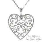 ネックレス レディース プラチナ Pt900 透かし ハート エスニック ミル 誕生日 プレゼント 母の日 爆買