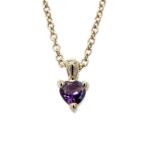 アメジスト ネックレス ハート ペンダント 一粒 ネックレス k18ゴールド 18金 誕生日 プレゼント 誕生日 プレゼント ギフト 母の日 爆買