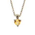 シトリン ネックレス ハート ペンダント 一粒 ネックレス k18ゴールド 18金 誕生日 プレゼント 誕生日 プレゼント ギフト 母の日 爆買