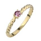 ピンクトルマリンレディース一粒石誕...