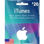 【メール通知】ITUNES USD20 GIFT CARD iTunes アイチューンズ ギフトカード 20ドル US 北米 アメリカ