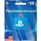 【メール通知】PlayStation Network Card $20 プレイステーション ネットワークカード 20ドル 北米ストア(土日祝対応)