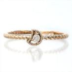 指輪 ピンキーリング ダイヤモンド リング ムーン k18ゴールド 18金 レディース ジュエリー アクセサリー