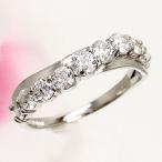 指輪 ダイヤモンド リング k18ゴールド 1ct テンダイヤモンド ハーフエタニティリング 18金 レディース アクセサリー