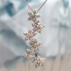 ダイヤネックレス フラワー ダイヤモンド 0.8ct プラチナ900 pt900 レディース ジュエリー アクセサリー