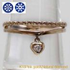 Yahoo! Yahoo!ショッピング(ヤフー ショッピング)指輪 ハート＆キューピッド ダイヤモンド リング ダイヤ 0.03ct k18ゴールド レディース ジュエリー アクセサリー