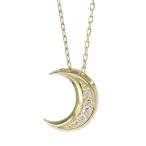 Yahoo! Yahoo!ショッピング(ヤフー ショッピング)ｋ18 ダイヤモンド ネックレス 三日月 0.05ct ムーンネックレス ネックレス ペンダント 18k 18金 ゴールド アミュレット レディース