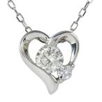 Yahoo! Yahoo!ショッピング(ヤフー ショッピング)pt900 オープンハート ネックレス ダイヤモンド 0.2ct プラチナ900 ペンダント レディース ジュエリー アクセサリー