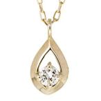 Yahoo! Yahoo!ショッピング(ヤフー ショッピング)ダイヤモンド 一粒 ペアシェイプ ツユ ネックレス k10ゴールド 10k 10金 イエローゴールド レディース ジュエリー アクセサリー プレゼント ギフト