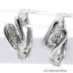 Yahoo! Yahoo!ショッピング(ヤフー ショッピング)ピアス フープピアス ダイヤモンド 0.04ct 中折れ式 シンプル k18ホワイトゴールド 18金 レディース アクセサリー