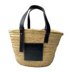 ショッピングカゴバッグ 美品 ロエベ LOEWE レディース カゴバッグ ハンドバッグ ブラック