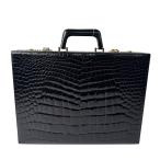  Bally BALLY крокодил дипломат черный Gold металлические принадлежности мужской 