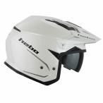 HC1129 ZONE5AIR パールホワイト HEBO エボ トライアルヘルメット 競技用公道走行不可