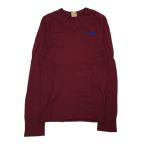 2301F-195 メンズ HOLLISTER ホリスター ワイン ニットセーター S ロゴ【送料一律！800円】
