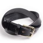 ショッピングラップ リアルハーネス スティラップレザー馬具革ベルト 28mm 英国製 ホールナンバー付 UKブライドルレザー 真鍮バックル ブラック