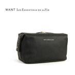 SALE WANT Les essentiels de la Vie(ウォントレスエッセンシャルデラヴィ)レザー スクエア トラベルポーチ・56-10-10-10707-0171501