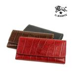 イルビゾンテ IL BISONTE 型押し レザー三つ折り長財布・5432411140-0061402