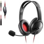 ヘッドセット エレコム HS-GM20BK [ゲーム向けヘッドセット/4極/両耳/1m/ブラック]